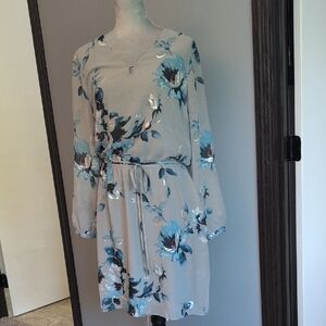 WHBM Chiffon Blouson Dress  Sz 10